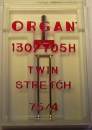 Organ Needles, Twin Stretch, 130/705H, 1 Stück, 4 mm